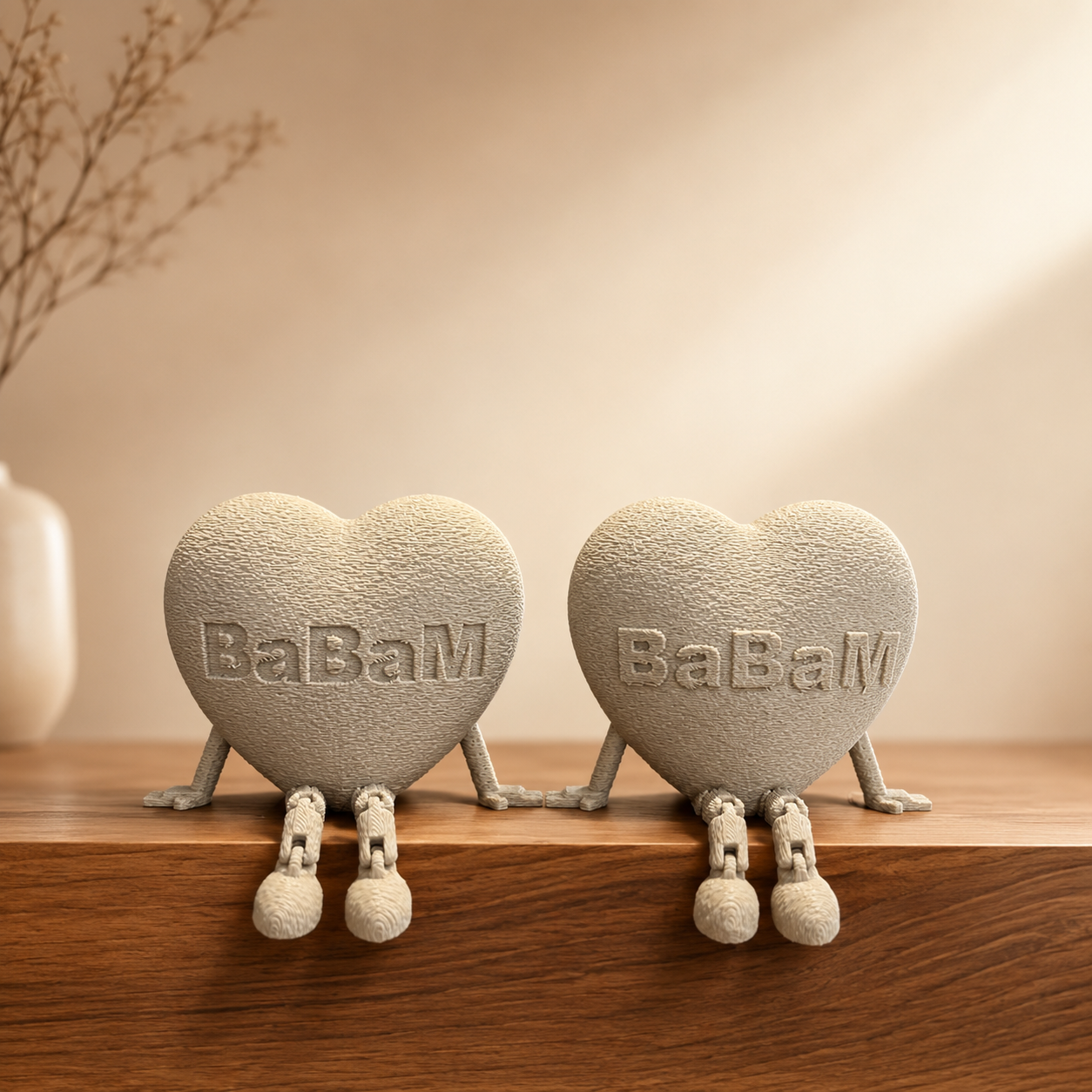 Babam Yazılı Ayaklı Kalp Figürü – Babalar Günü Hediyesi