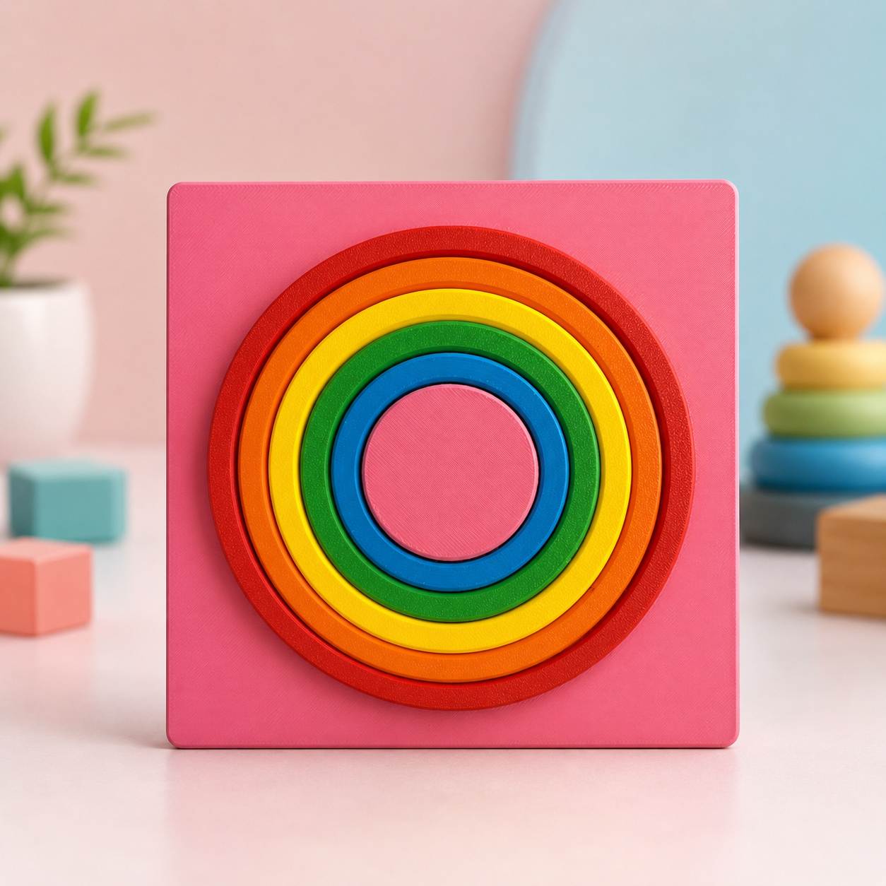 Montessori Geometrik Şekil Eşleştirme Materyali - Eğitici Set
