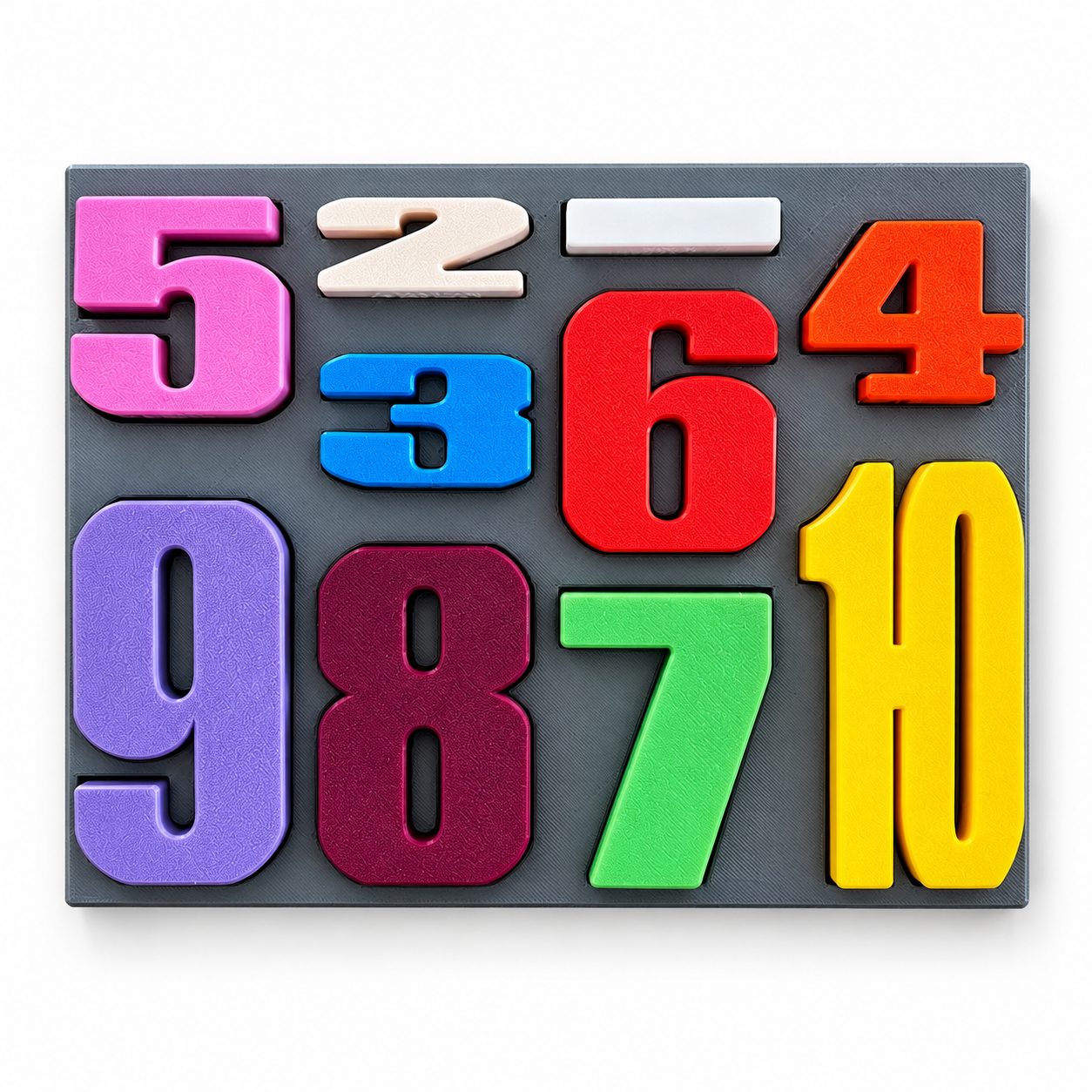 Montessori Sayı Puzzle Tahtası – 1’den 10’a Renkli Eğitici Set