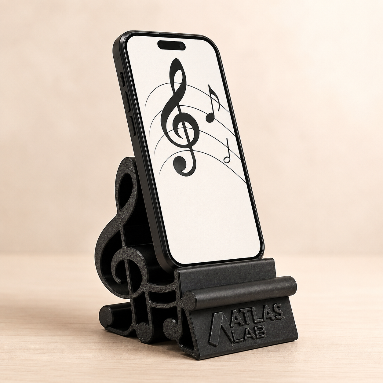 Müzik Notası Telefon Standı – Sol Anahtarı Tasarım