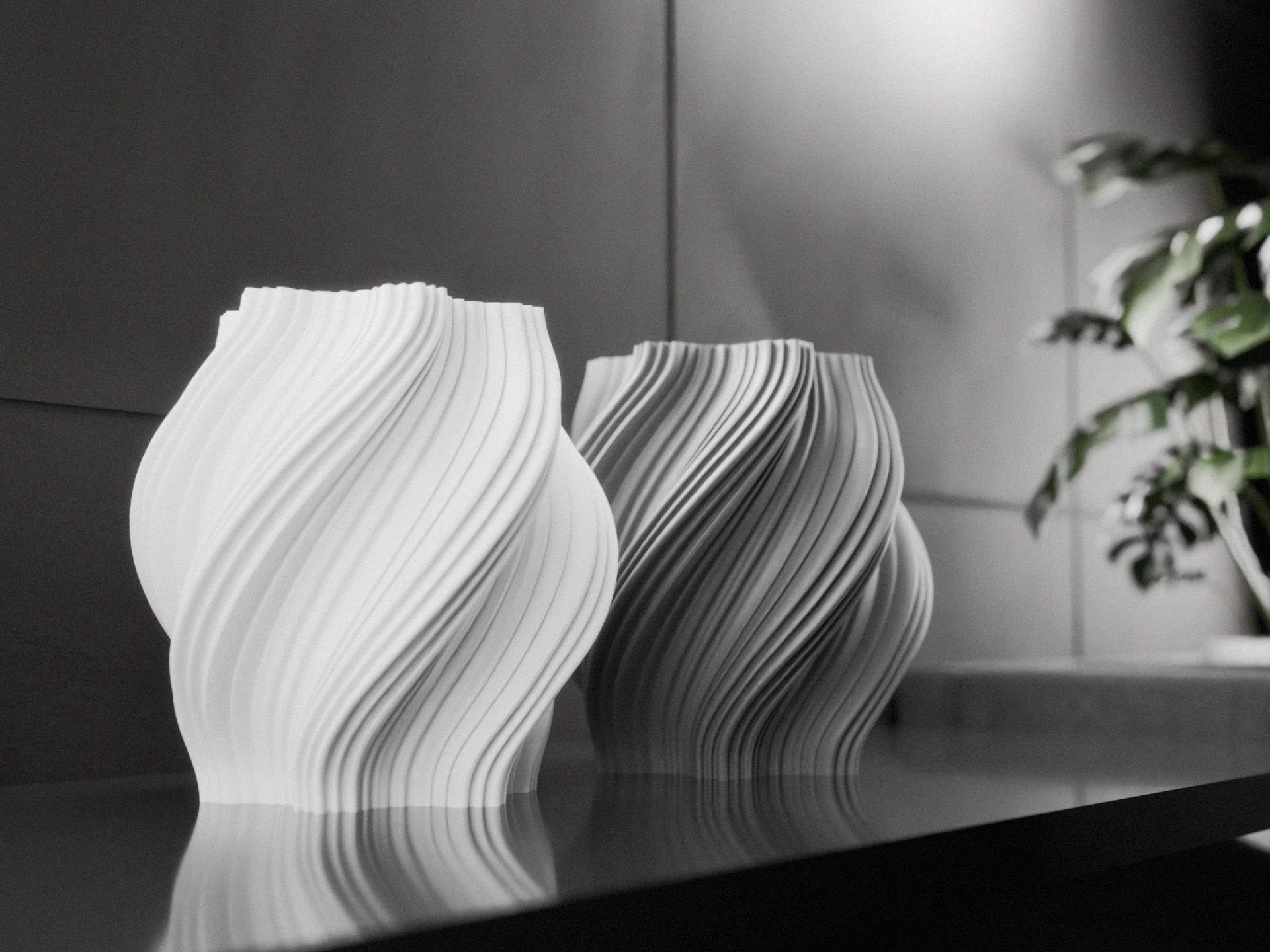 Spiral Vazo – Burgu Desenli Modern Dekoratif Vazo