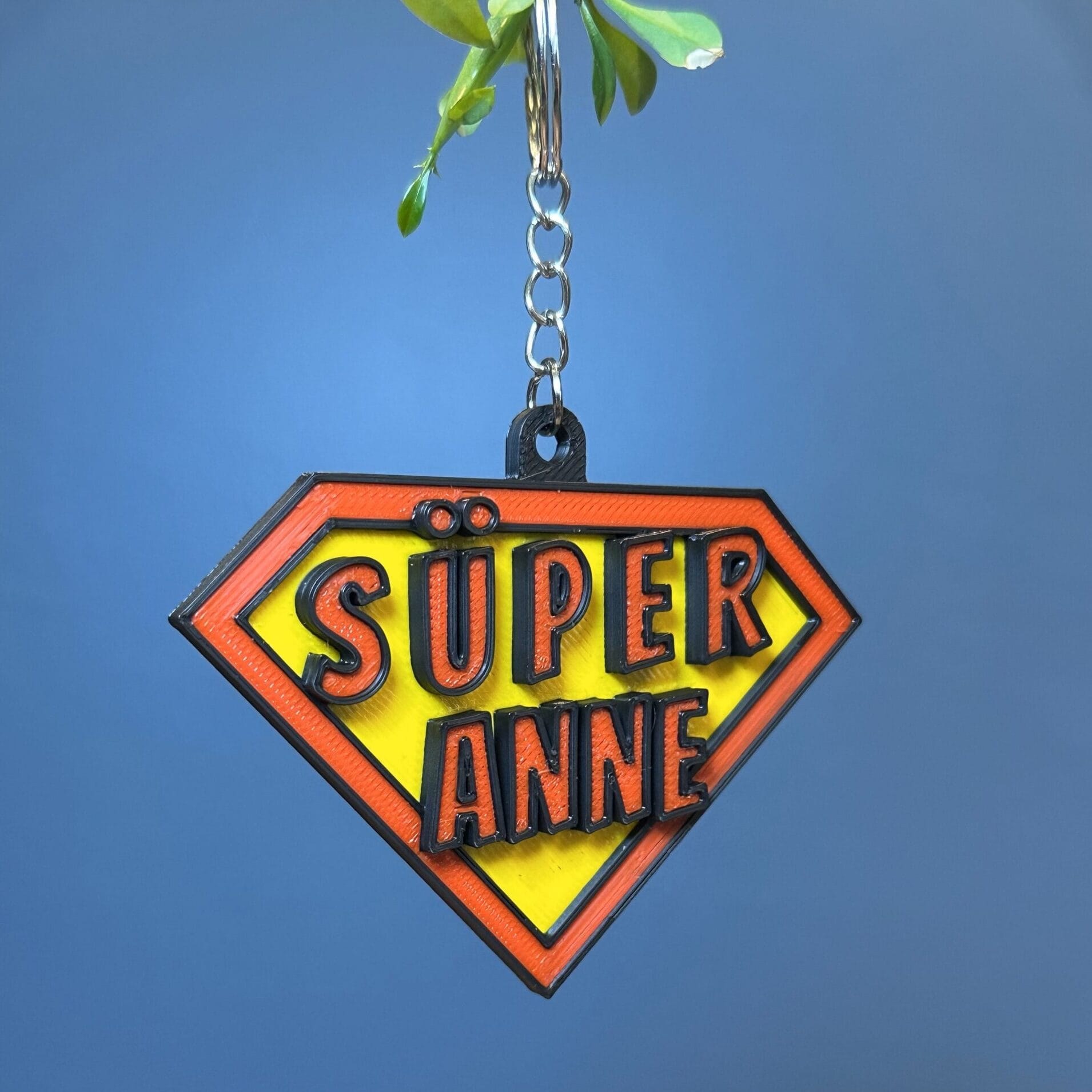 Süper Anne Anahtarlık – Eğlenceli 3D Baskı Hediyelik