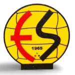 Eskişehirspor Arma Logo – 3D Baskı Masaüstü Dekoratif Stand - Kırmızı Siyah Taraftar Hediyelik Ürün