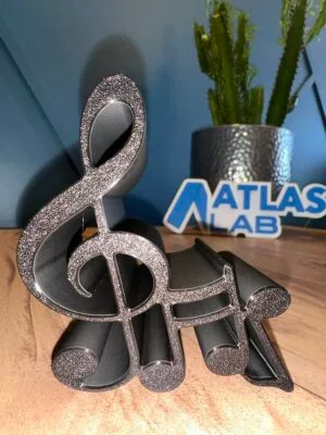 🎵 3D Baskı Müzik Temalı Nota Şeklinde Masaüstü Telefon Standı – Şık ve Fonksiyonel Telefon Tutucu📱