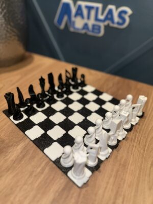 Satranç Seti Rulo Özel Tasarım 3D Baskı Katlanabilir – Şık ve Taşınabilir