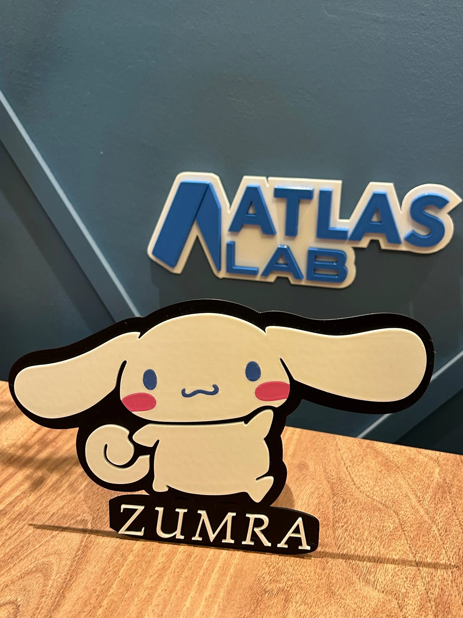 Sevimli Cinnamoroll 3D Tablo – Kişiye Özel İsimli Çocuk Odası Dekoru - Görsel 3