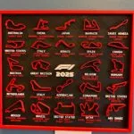 F1 2025 3D Baskı Yarış Takvimi | Duvara Asılabilir Formula 1 Calendar