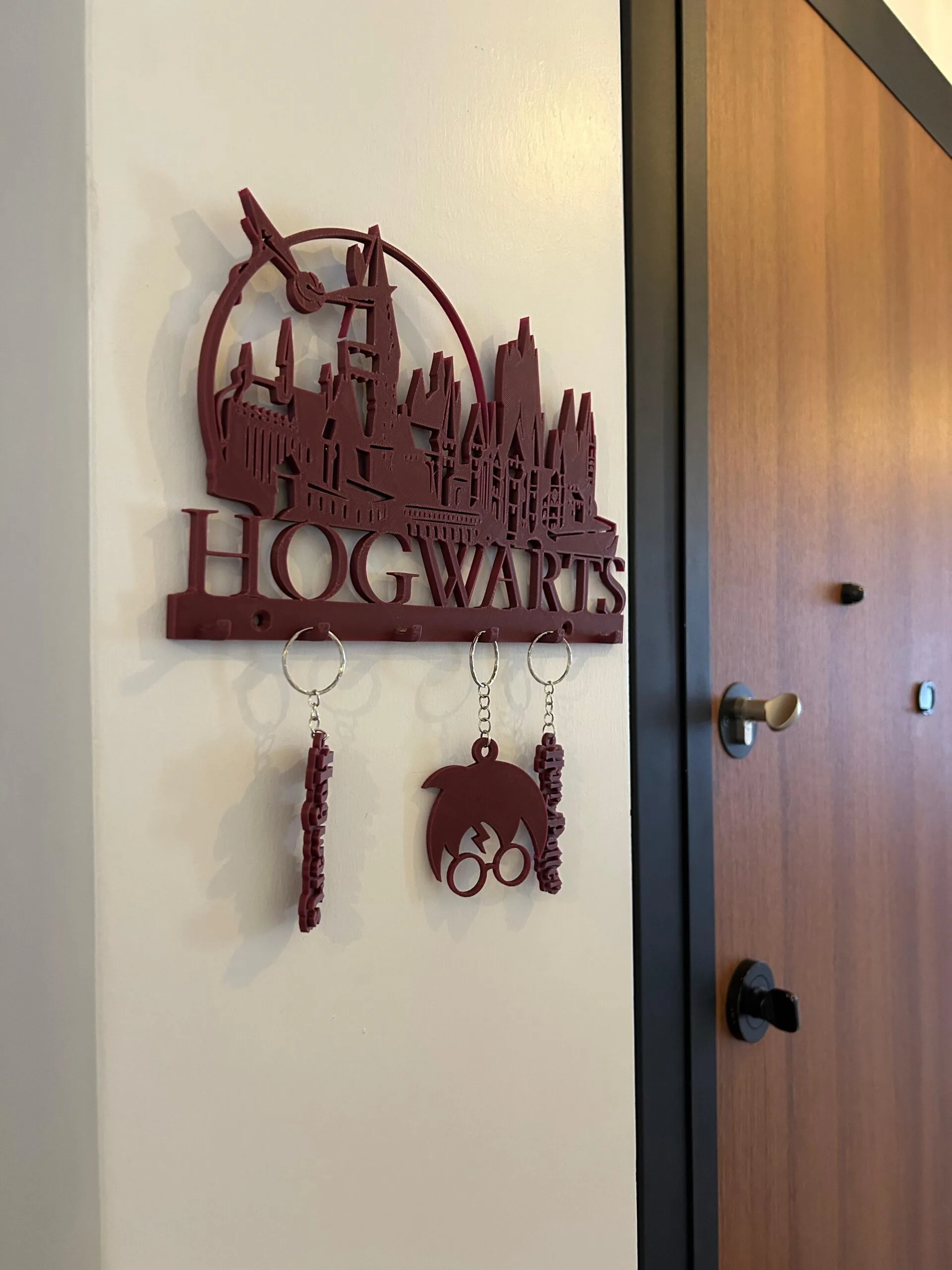 Harry Potter Hogwarts Anahtarlık Askısı + 3 Anahtarlık – 3D Baskı - Görsel 2