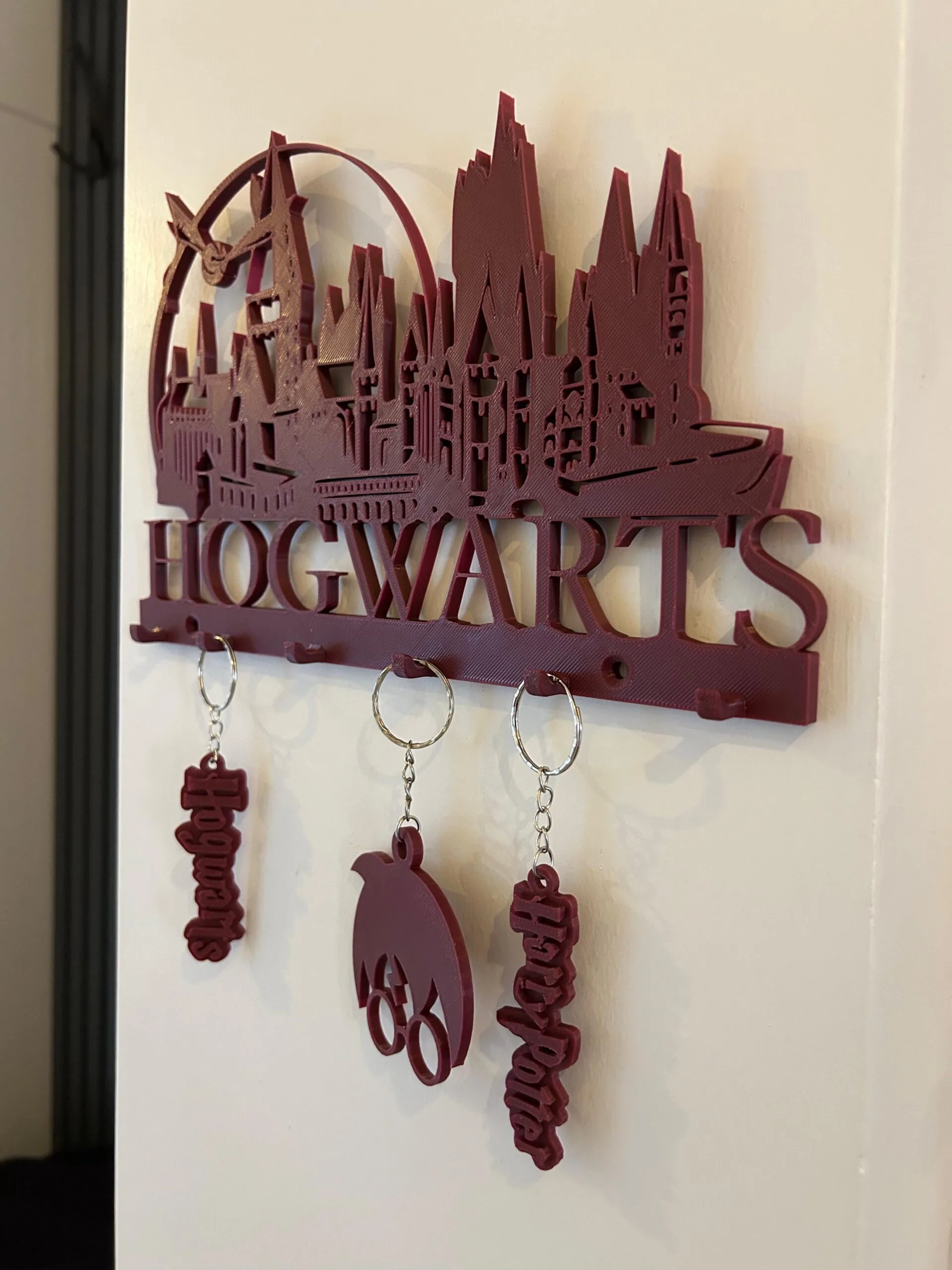 Harry Potter Hogwarts Anahtarlık Askısı + 3 Anahtarlık – 3D Baskı - Görsel 4