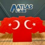 Türk Bayrağı Türkiye Masaüstü Dekoru - Özel Tasarım | Anlamlı Hediye Seçeneği - 3D Baskı