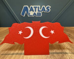 Türk Bayrağı Türkiye Masaüstü Dekoru - Özel Tasarım | Anlamlı Hediye Seçeneği - 3D Baskı