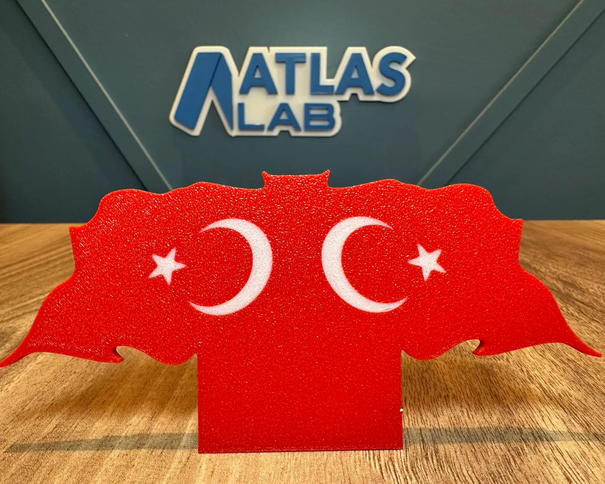 Türk Bayrağı Türkiye Masaüstü Dekoru - Özel Tasarım | Anlamlı Hediye Seçeneği - 3D Baskı