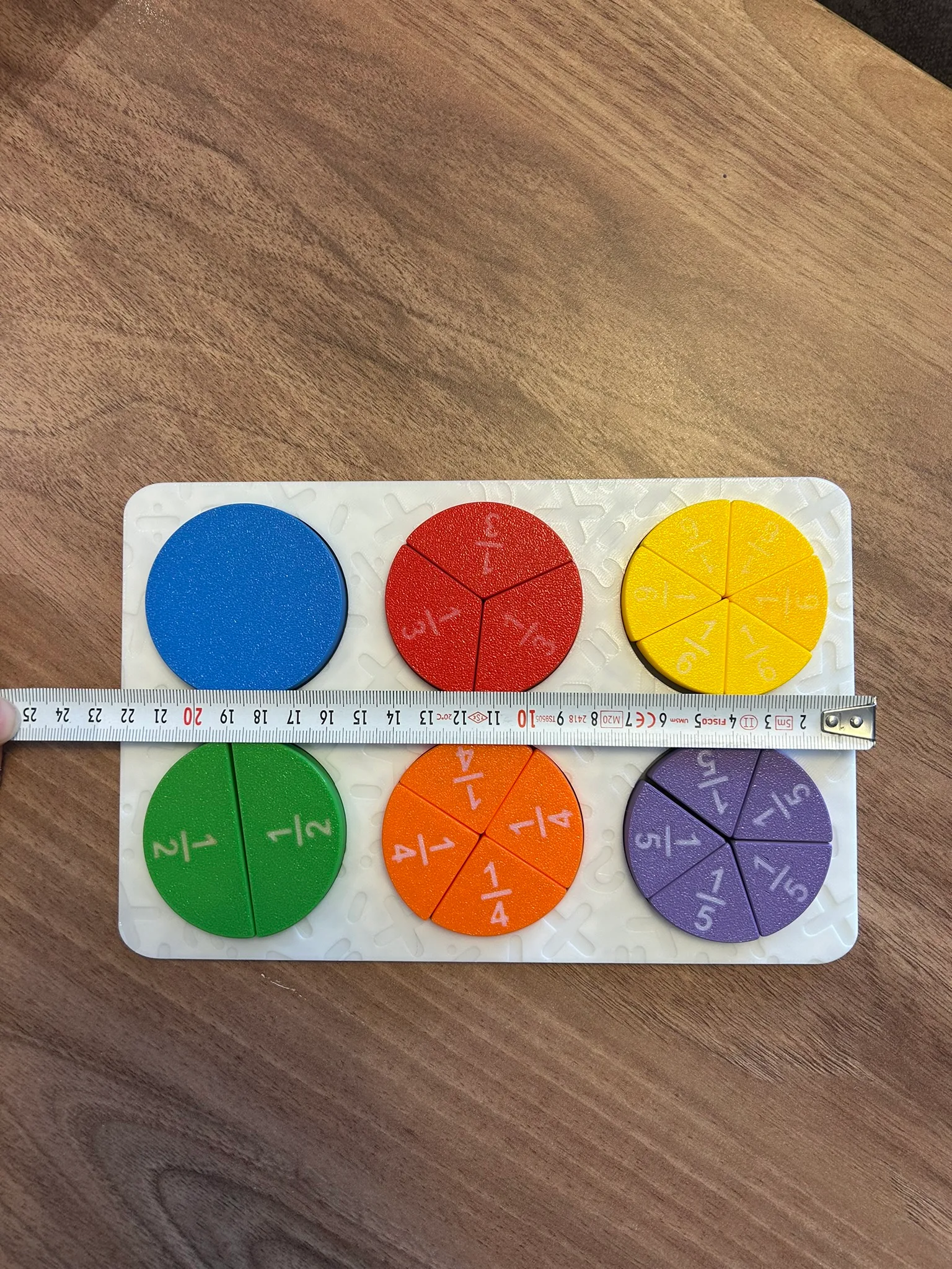 Kesirler Eğitici Puzzle 🧩 – 3D Baskı Rengarenk Fraction Oyunu 🌈 | Montessori Matematik Seti 📚 - Görsel 6