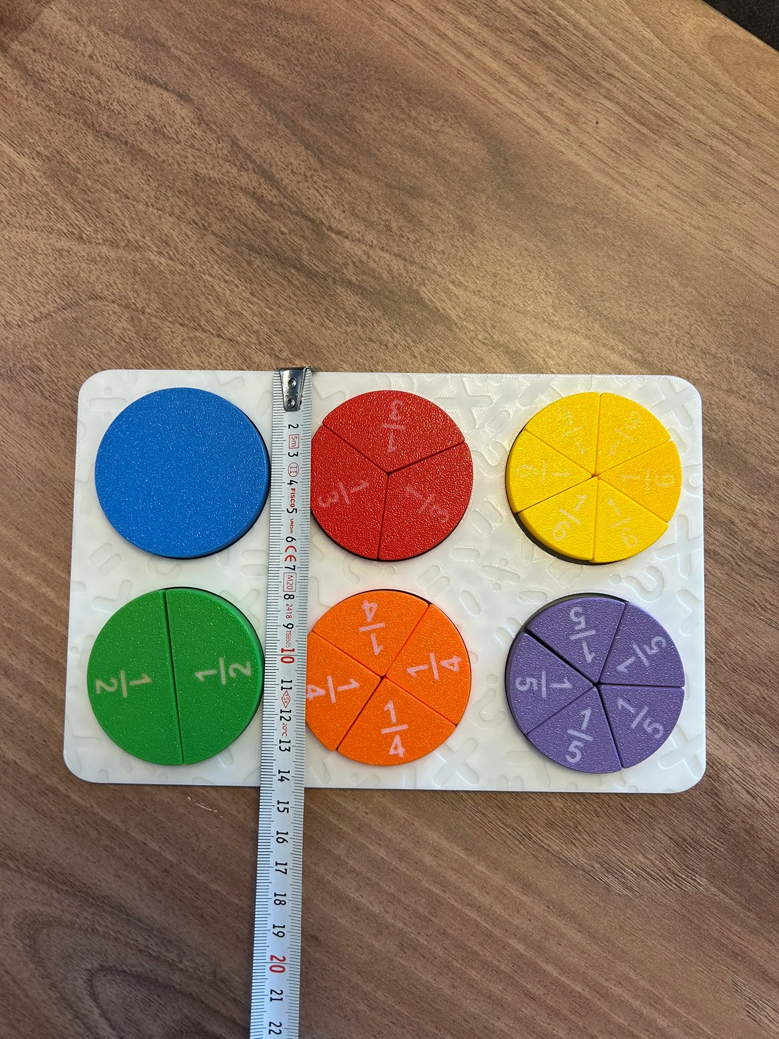 Kesirler Eğitici Puzzle 🧩 – 3D Baskı Rengarenk Fraction Oyunu 🌈 | Montessori Matematik Seti 📚 - Görsel 7