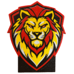 Sarı Kırmızı Aslan 3d Baskı Logo Masaüstü Dekoratif Taraftar Standı Hediyelik Ürün