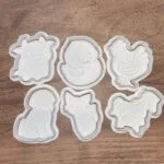 Çiftlik Hayvanları Kurabiye ve Şeker Hamuru Kalıbı – 6’lı Kesici ve Desenli Hamur Şekillendirici Set