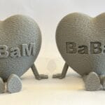 Babam Yazılı Ayaklı Kalp Figürü - Babalar Günü Hediyelik Obje –Sallanan Ayaklı kalp 3D Baskı