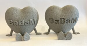 Babam Yazılı Ayaklı Kalp Figürü - Babalar Günü Hediyelik Obje –Sallanan Ayaklı kalp 3D Baskı