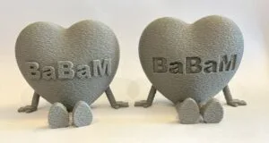 Babam Yazılı Ayaklı Kalp Figürü - Babalar Günü Hediyelik Obje –Sallanan Ayaklı kalp 3D Baskı