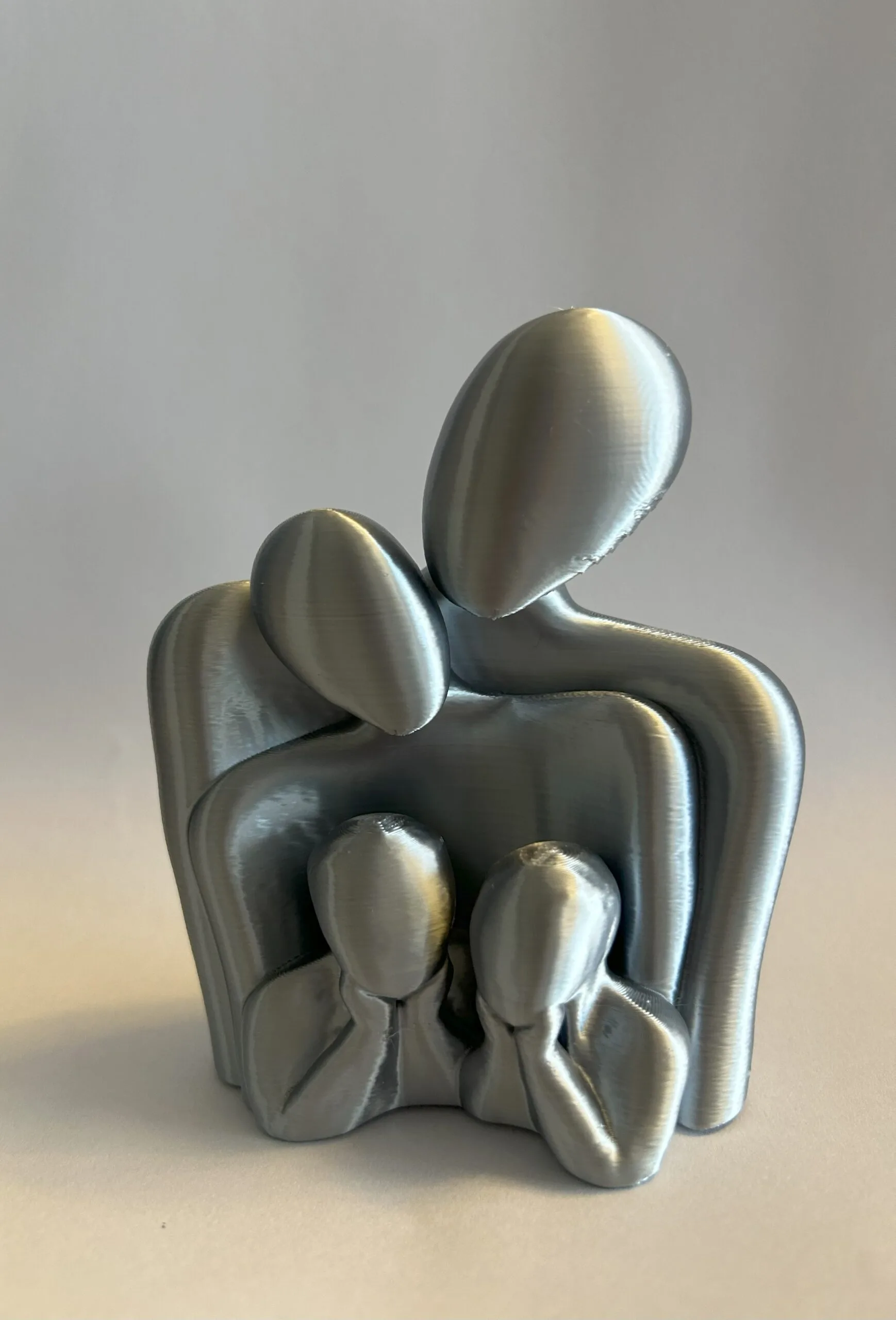 Aile Figürü – Babalar Günü Hediyelik Dekoratif Obje – 1, 2 veya 3 Çocuk Opsiyon - 3D Baskı - Görsel 6