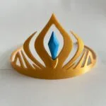Karlar Ülkesi Elsa Temalı Çocuk Tacı – 3D Baskı Gold Renkli Prenses Tacı – Kostüm Aksesuarı