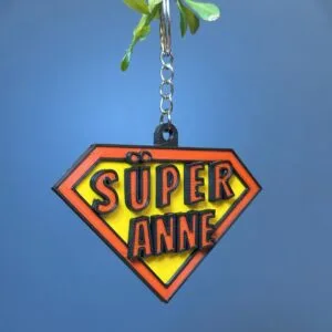 Süper Anne Anahtarlık | Anneler Günü Hediyesi | Eğlenceli & Anlamlı Tasarım 3D Baskı