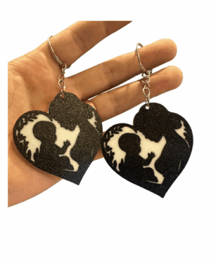 Anne Bebek Anahtarlık - Anneler Günü Hediyesi - 2'li 3D Baskı - Kalp Desenli Özel Tasarım - Anlamlı Hediyelik