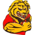 Sarı Kırmızı Aslan Figürü - 3D Baskı Dekoratif Obje - Taraftar Hediyesi - Şampiyonluk