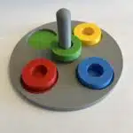 Montessori Renk Eşleştirme Oyuncağı – Halkalı Bul-Tak – Motor Beceriler ve Zeka Geliştirici – Renk Bulmaca Puzzle