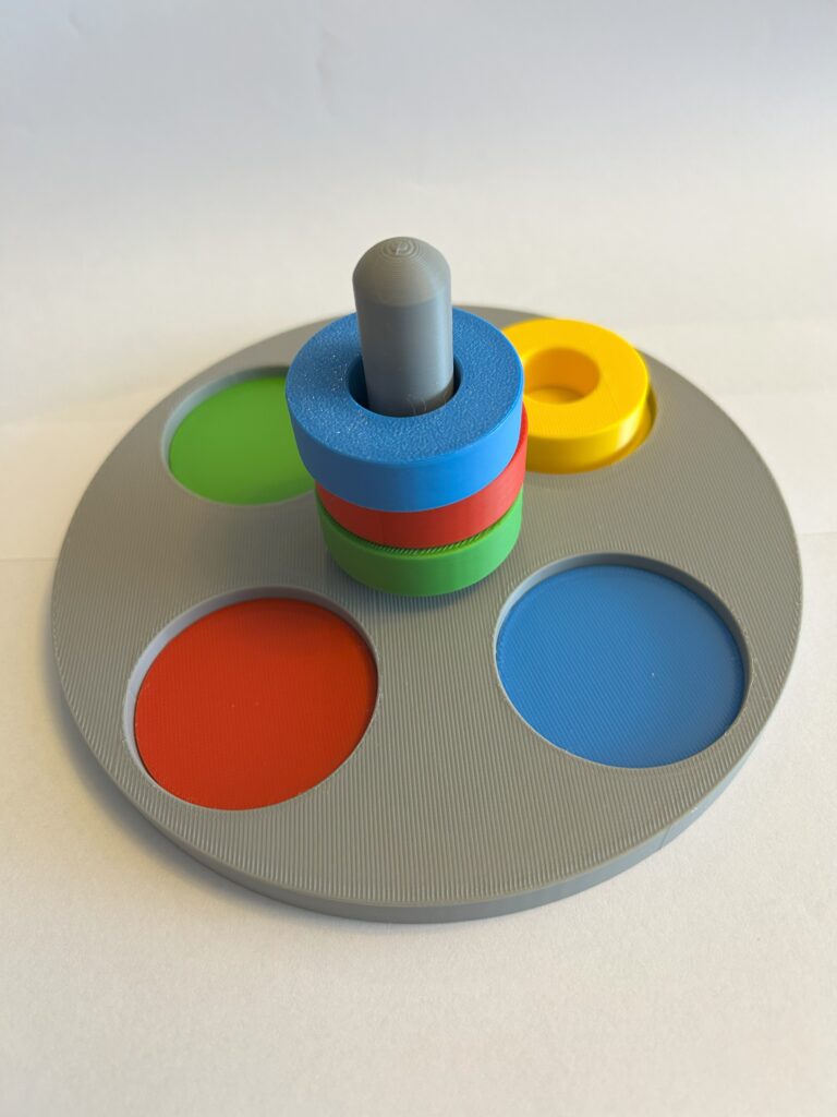 montessori halkalı renk eşleştirme oyuncağı