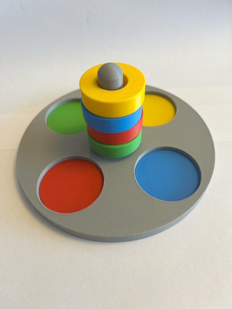 montessori halkalı renk eşleştirme oyuncağı