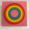 Tamamlanmış daire şekilli Montessori puzzle