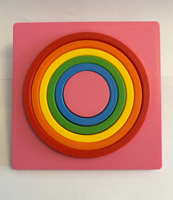 Tamamlanmış daire şekilli Montessori puzzle
