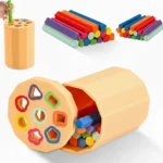 Montessori Şekil ve Renk Eşleştirme Oyuncağı – Duyusal Eğitim Seti